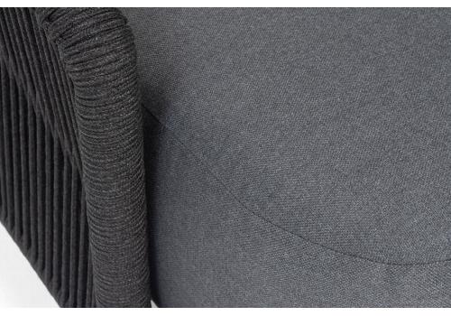  "Верона" правый-угол модуль плетеный из роупа, каркас алюминий темно-серый (RAL7024) муар, роуп темно-серый круглый, ткань темно-серая 027, L220х89, фото 8 