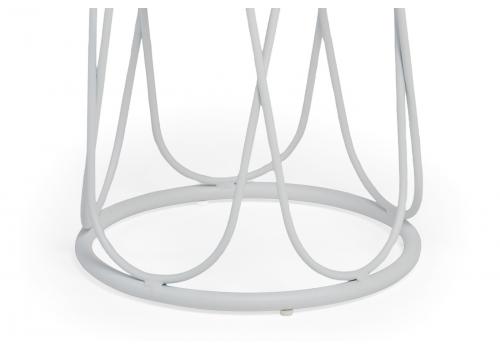  "Перу" журнальный стол из HPL круглый Ø40 H55, каркас из стали серый (RAL 7024), цвет столешницы "дуб", фото 3 