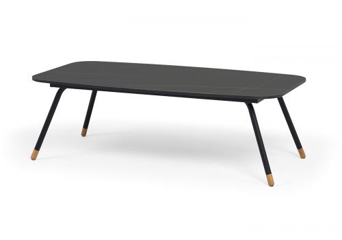  "Верона" журнальный стол из HPL 120х65, H40, каркас черный муар, цвет столешницы "серый гранит", фото 2 