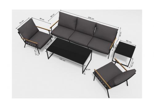  Калма антрацит, алюминий / тик / стекло - 15%, фото 14 