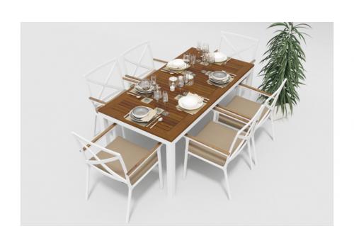  Белла 180 бежевая, алюминий / тик, фото 3 