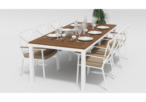  Белла 220 бежевая, алюминий / тик, фото 2 