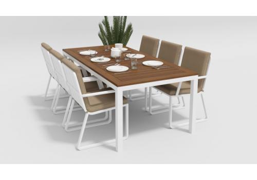  Белла 220 бежевая, алюминий / тик, фото 3 