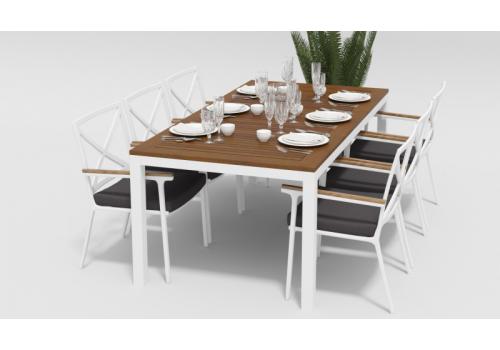  Белла 200 белый, алюминий / тик, фото 3 