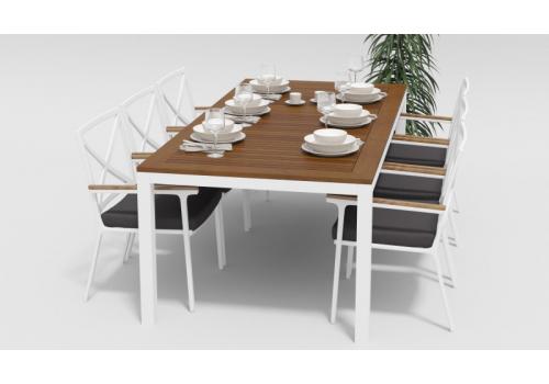  Белла 220 белый, алюминий / тик, фото 3 