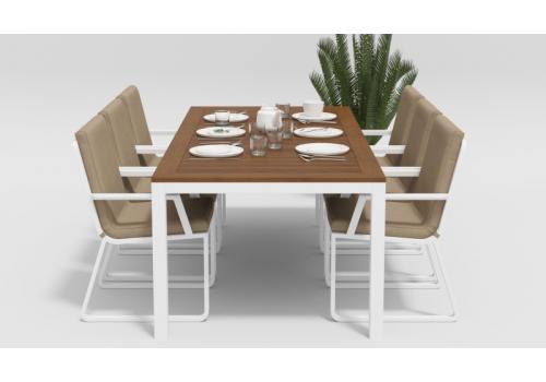  Белла 220 белый, алюминий / тик, фото 5 