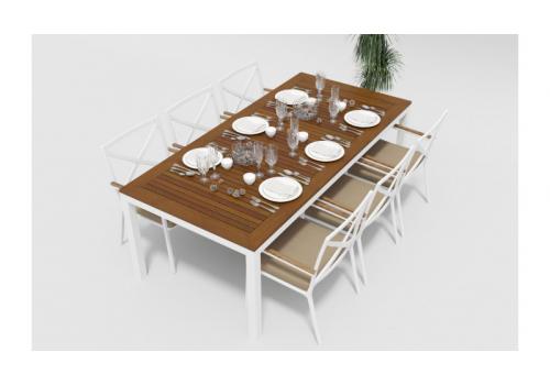  Белла 220 белый, алюминий / тик, фото 6 