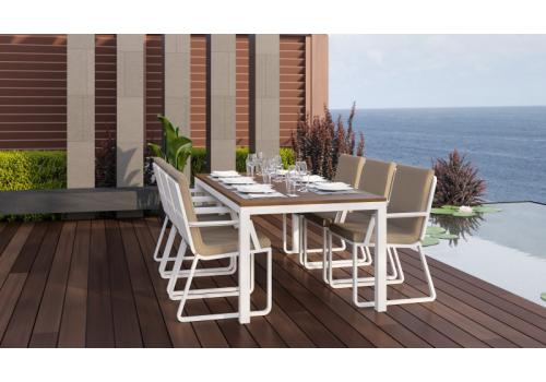  Белла 220 бежевая, алюминий / тик, фото 1 