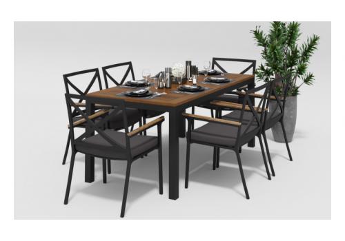  Белла 180 антрацит, алюминий / тик, фото 1 