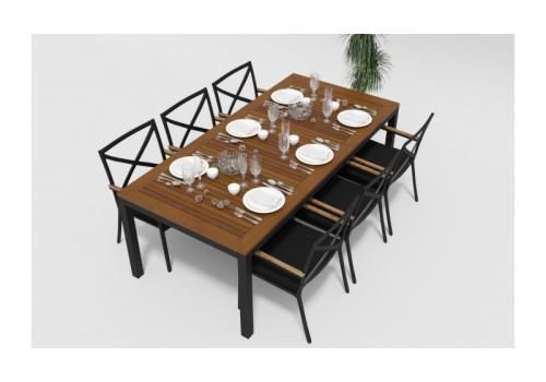  Белла 220 черная, алюминий / тик, фото 2 