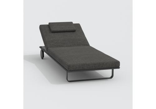  Шезлонг КОСТА С на колесах, каркас карбон, матрас маренго (с подушкой), фото 9 