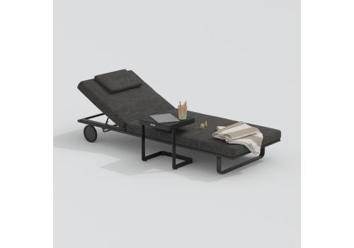  Шезлонг КОСТА С на колесах, каркас карбон, матрас маренго (с подушкой), фото 8 