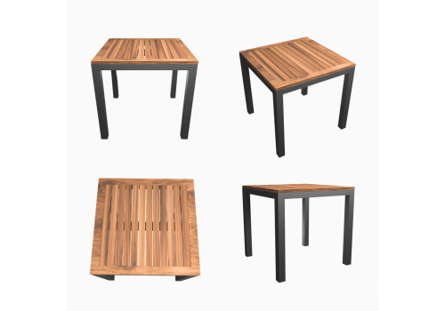  Стол обеденный МИРРА алюминий, поливуд 80х80 см (4 ножки), фото 4 