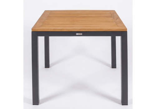  Стол обеденный ТЕЛЛА алюминий, тик 80x80 см (4 ножки), фото 2 