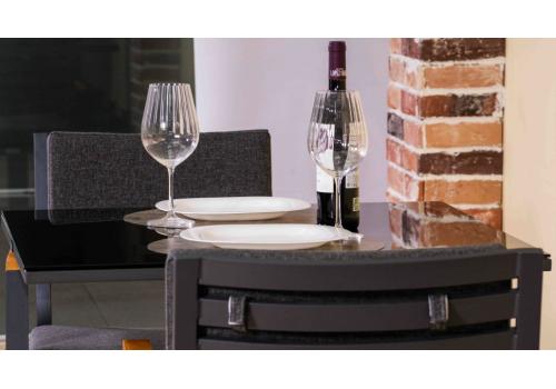  Стол обеденный КАНА алюминий, стекло 80x80 см (1 ножка), фото 10 