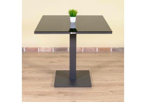  Стол обеденный КАНА алюминий, стекло 80x80 см (1 ножка), фото 3 