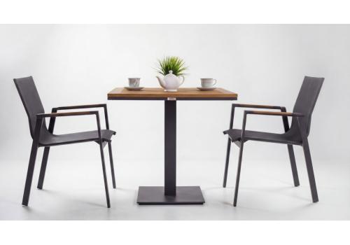  Стол обеденный МИРРА алюминий, поливуд 80х80 см (1 ножка), фото 7 