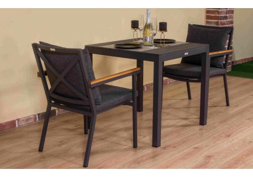  Стол обеденный ДОЛЛА алюминий 80х80 см (4 ножки), фото 8 