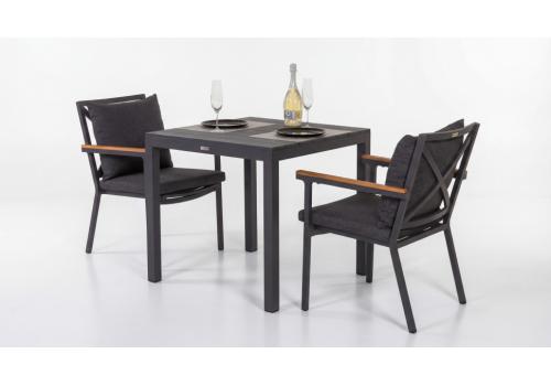  Стол обеденный ДОЛЛА алюминий 80х80 см (4 ножки), фото 5 