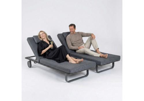  Шезлонг КОСТА С на колесах, каркас карбон, матрас маренго (с подушкой), фото 4 