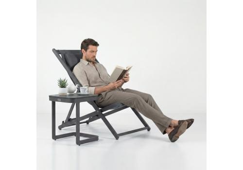  Стул-шезлонг САНТОНИ складной, серый, фото 6 