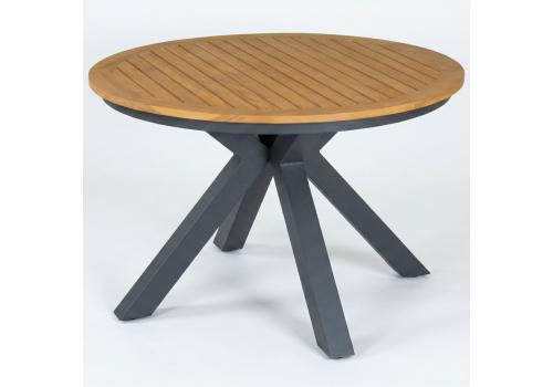  Стол круглый обеденный AMATO карбон, тик, фото 2 