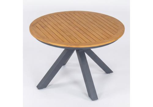  Стол круглый обеденный AMATO карбон, тик, фото 3 