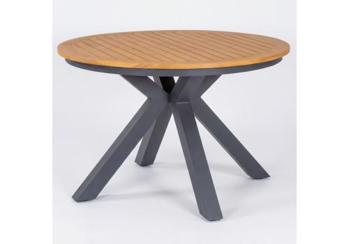  Стол круглый обеденный AMATO карбон, тик, фото 1 