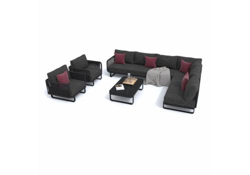  Лаунж зона угловая БЕЛЛИСА С модульная маренго, фото 3 