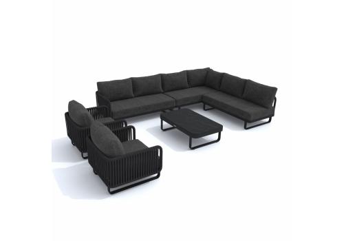  Лаунж зона угловая БЕЛЛИСА С модульная маренго, фото 6 