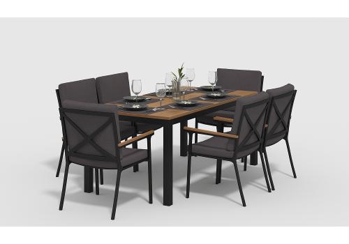  Белла 180 антрацит, алюминий / тик, фото 2 