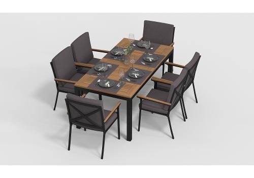  Белла 180 антрацит, алюминий / тик, фото 3 