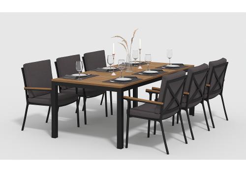  Белла 220 антрацит, алюминий / тик, фото 1 