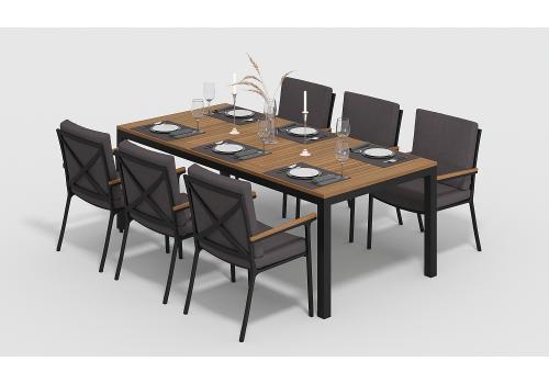  Белла 220 антрацит, алюминий / тик, фото 2 