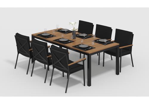  Белла 220 черная, алюминий / тик, фото 2 