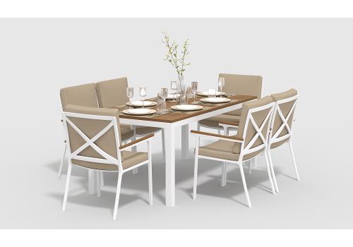  Белла 180 бежевая, алюминий / тик, фото 1 