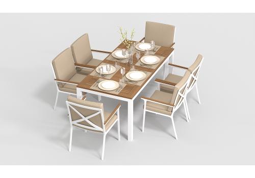  Белла 180 бежевая, алюминий / тик, фото 3 