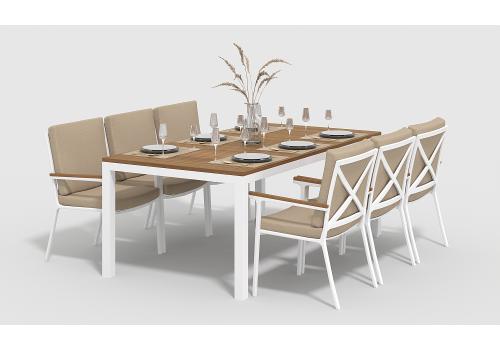  Белла 200 бежевая, алюминий / тик, фото 1 