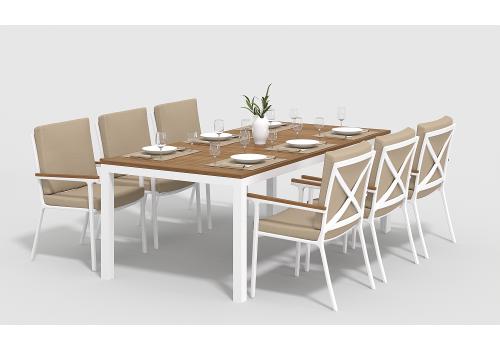  Белла 180 бежевая, алюминий / тик, фото 1 