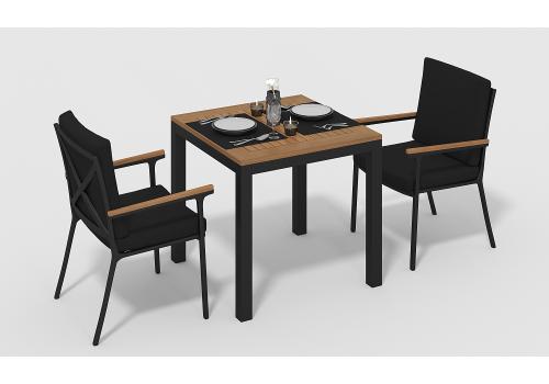  Белла 80 черная, алюминий / тик, фото 2 