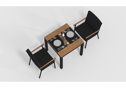  Белла 80 черная, алюминий / тик, фото 3 