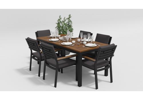  Белла 180 антрацит, алюминий / тик, фото 1 