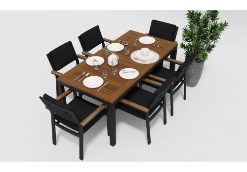  Белла 180 черная, алюминий / тик, фото 2 