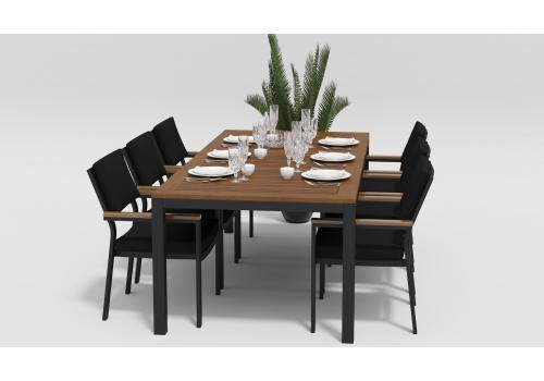  Белла 220 черная, алюминий / тик, фото 3 