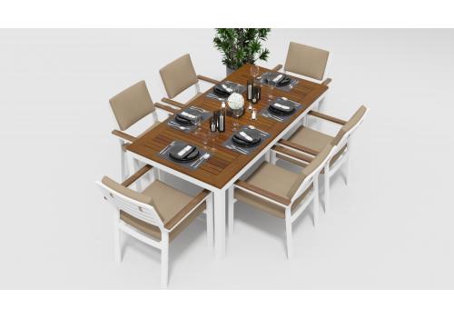  Белла 180 бежевая, алюминий / тик, фото 2 