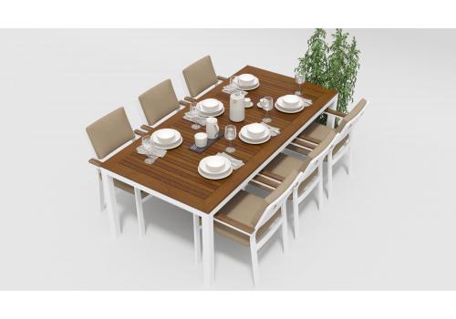  Белла 220 бежевая, алюминий / тик, фото 1 