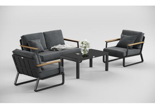  Voglie серая, алюминий / тик / стекло, фото 4 