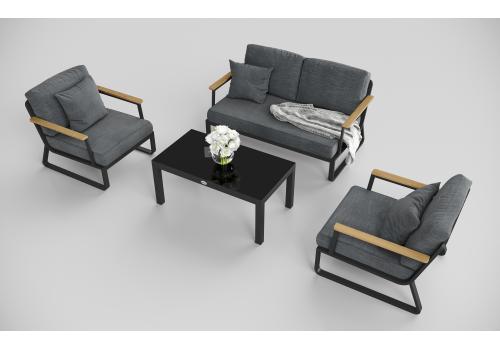  Voglie серая, алюминий / тик / стекло, фото 5 