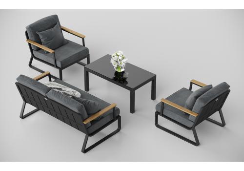  Voglie серая, алюминий / тик / стекло, фото 6 