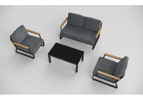  Voglie серая, алюминий / тик / стекло, фото 8 